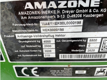 Amazone Hektor 1000 S 7-Schar - Plug: slika 2