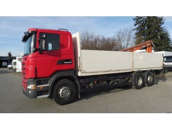 Tovornjak s kesonom Scania R420 6x2 Pritsche 7m, Kran Terex Atlas 142.2, Retarder,AHK: slika 1
